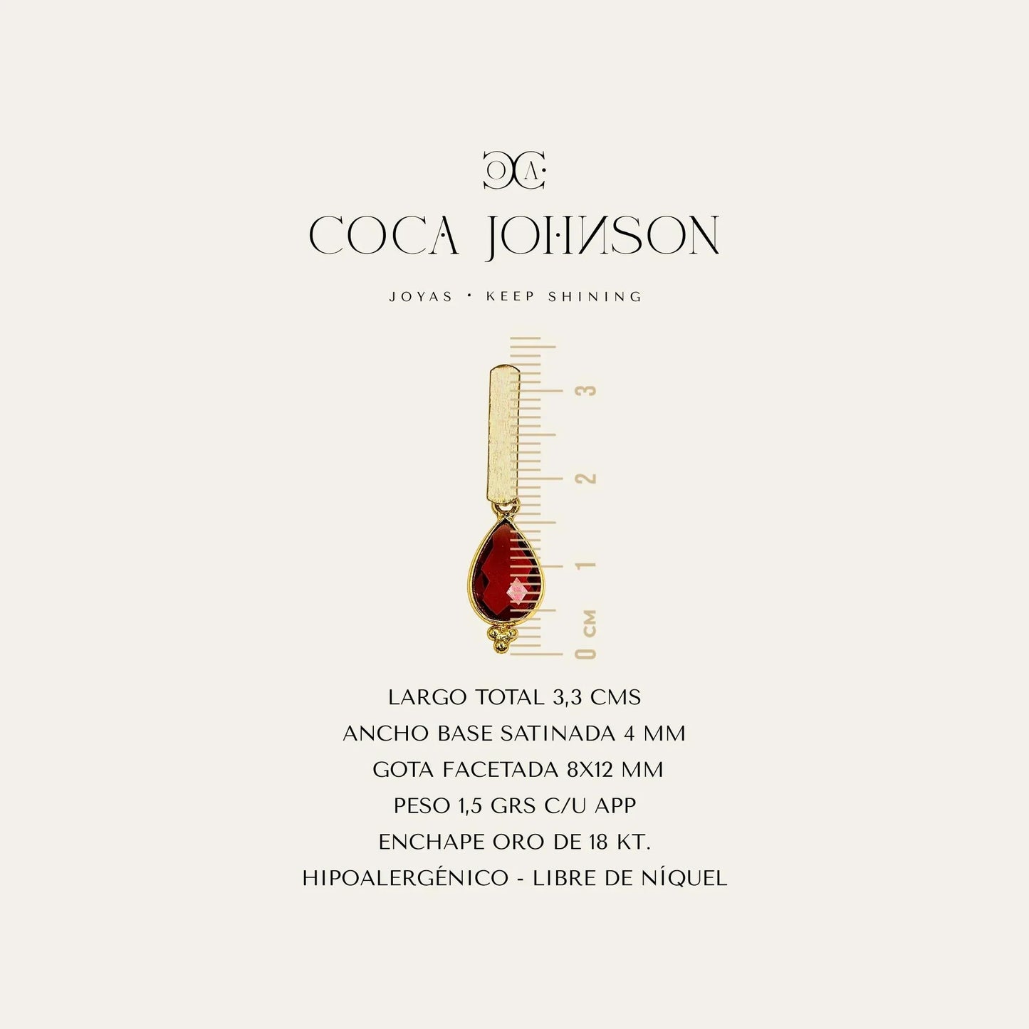 Aros_Golden_Drop_Caracteristicas_Tecnicas_Resumen - Coca Johnson Joyas - Chile
