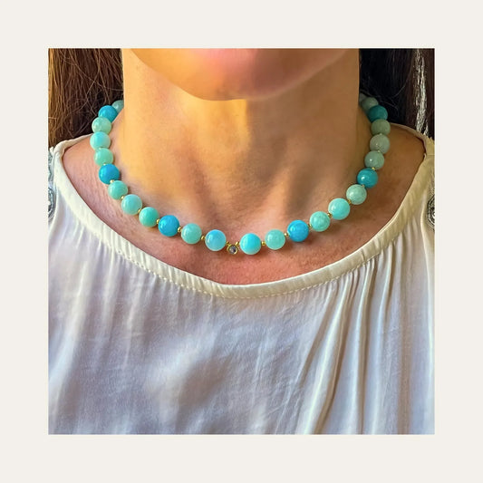 Collar_Aqua_Gold_Uso_solo - Coca Johnson Joyas - Chile