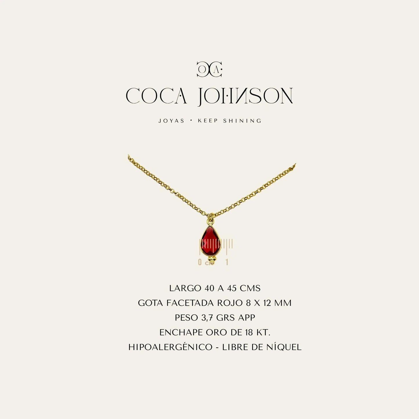 Collar_Golden_Drop_Caracteristicas_Tecnicas_-_Resumen - Coca Johnson Joyas - Chile