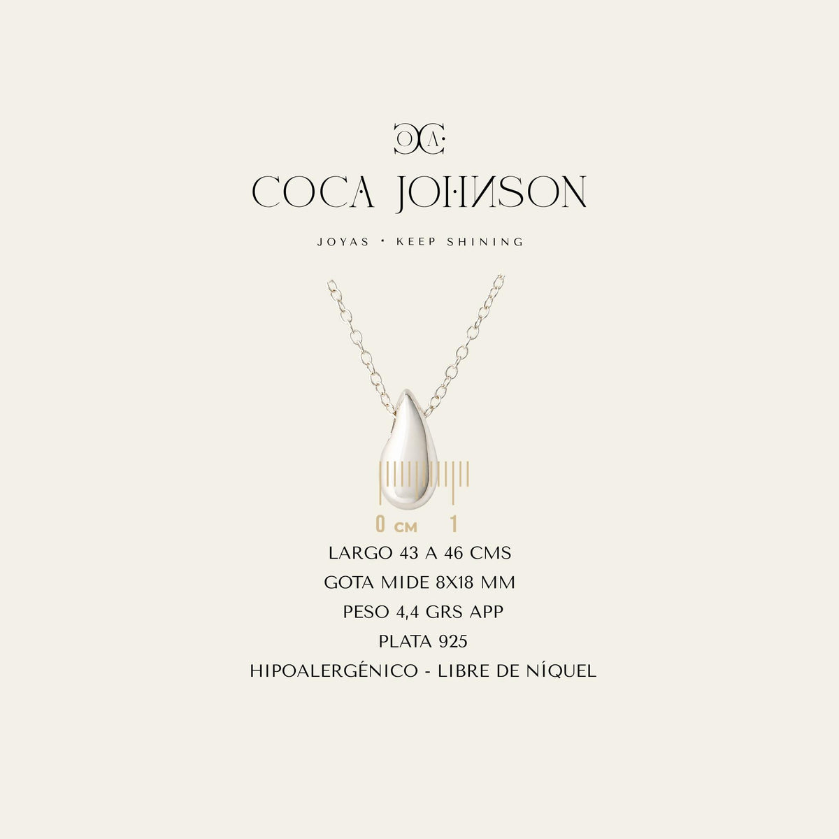 Collar Silver Drop