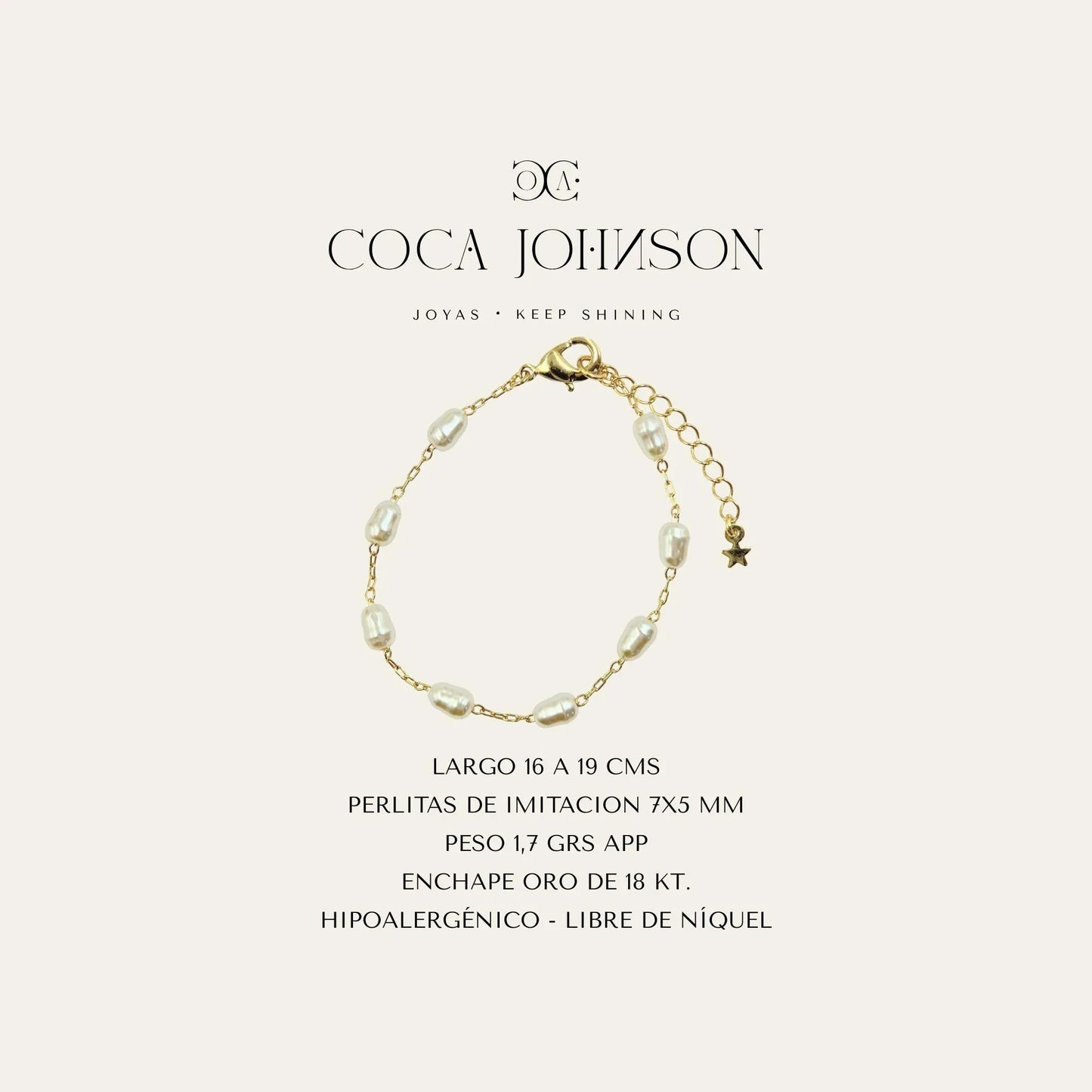 Caracteristicas de pulsera de perlitas de rio de fantasia
