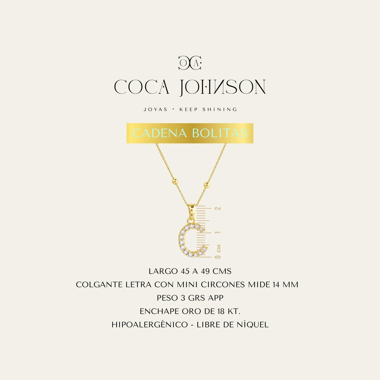 Collar Letra con Circones