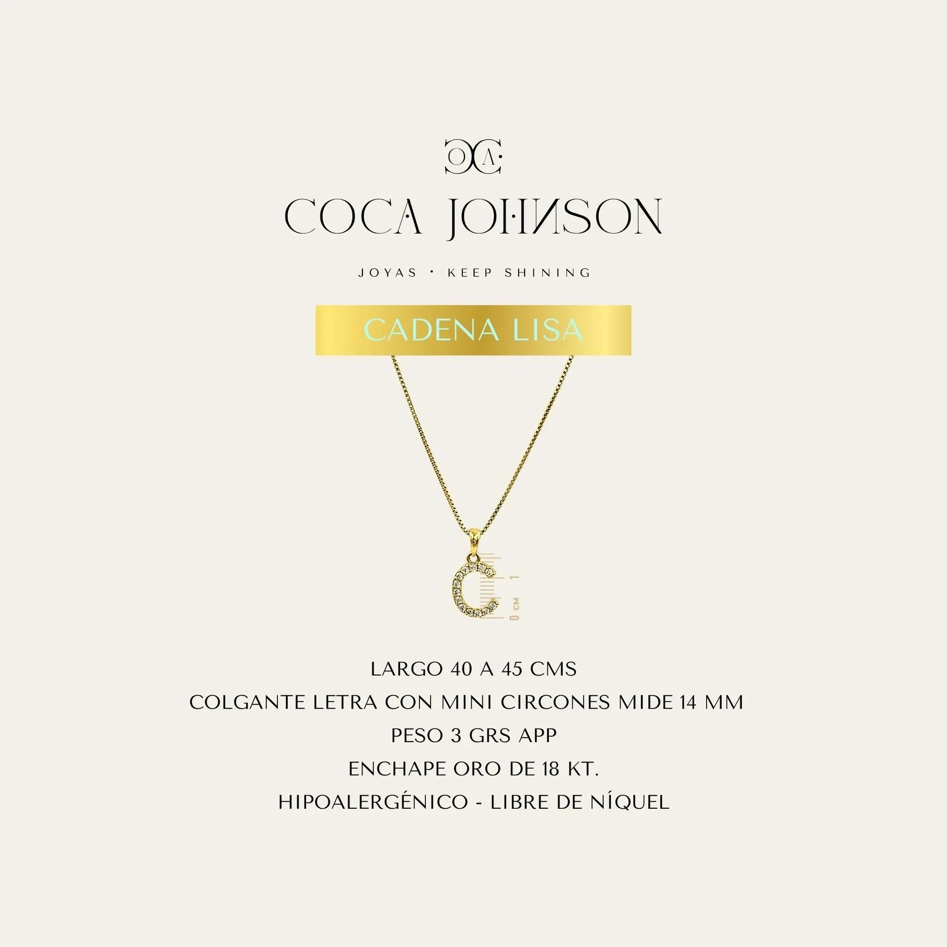 Collar Letra con Circones