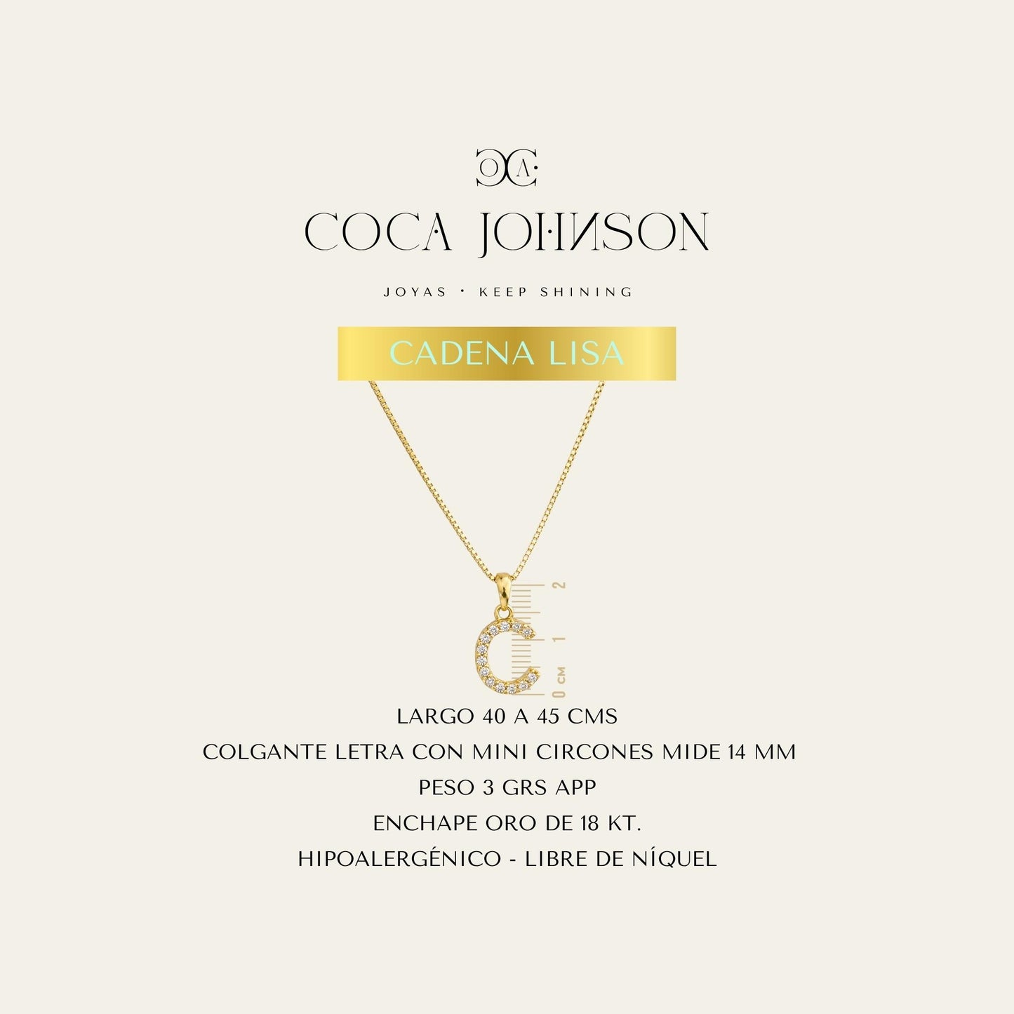 Collar Letra con Circones