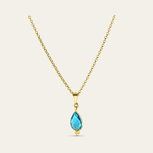 Collar con topacio azul R