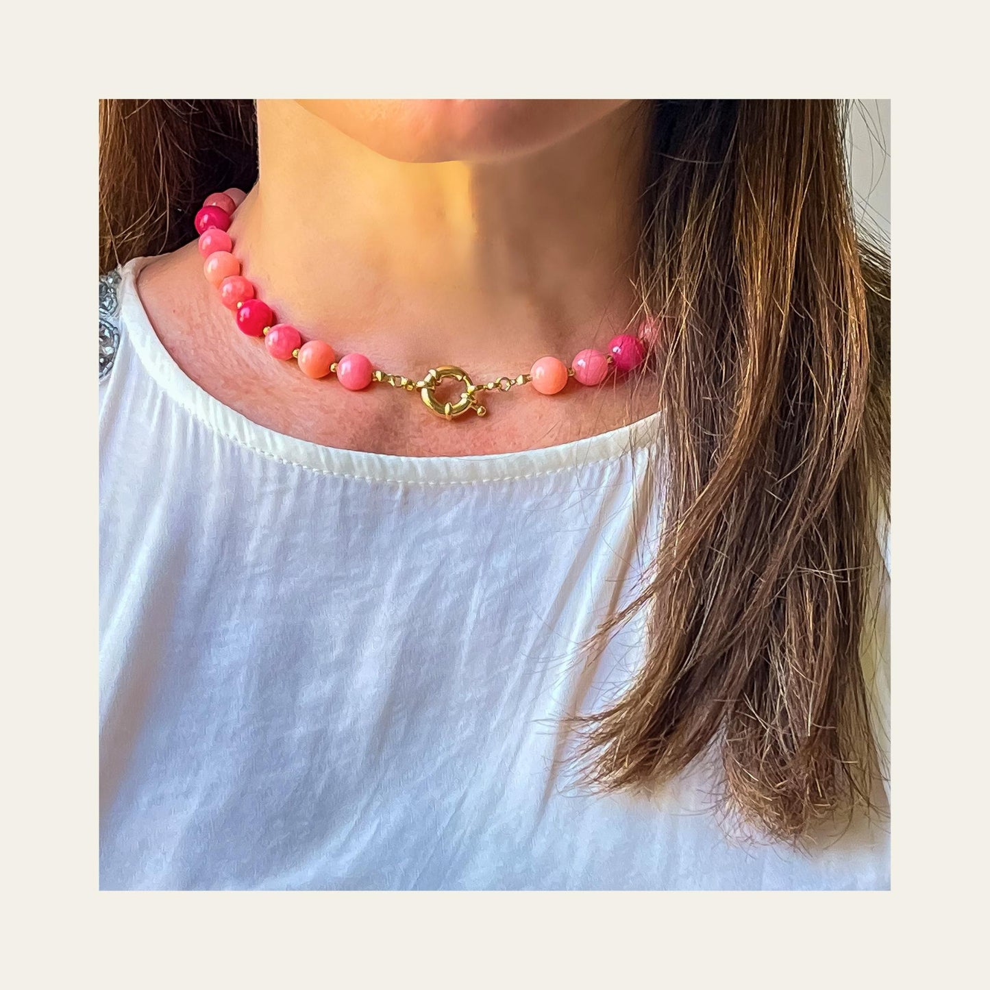 Collar Peonies Gold