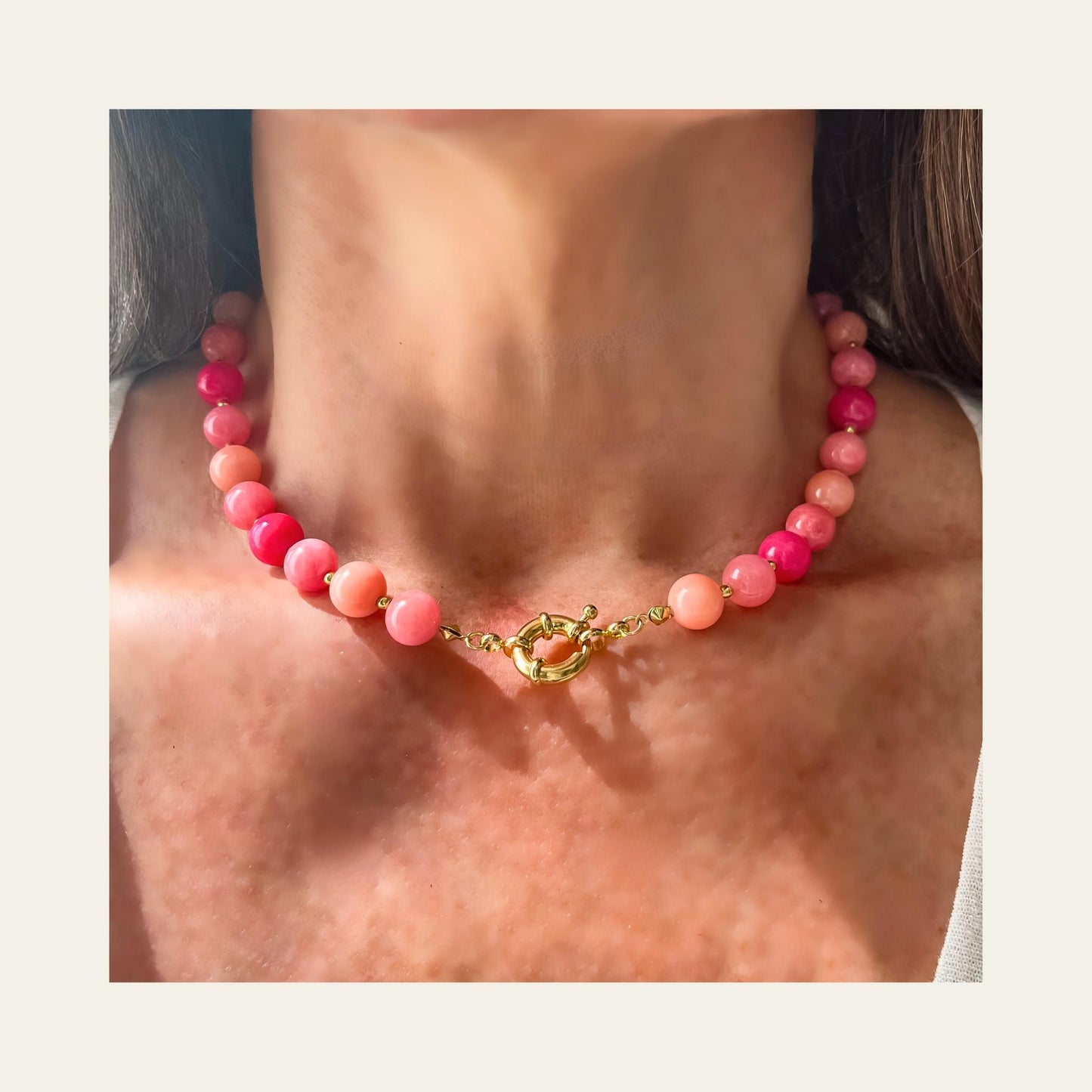Collar Peonies Gold